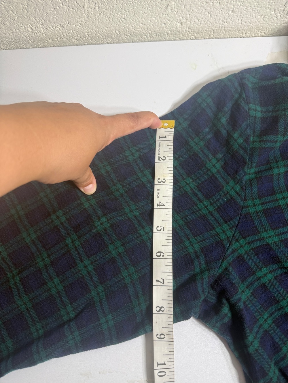 Vermont Country Store 1X Plaid Flannel Shirt Dress Cotton Tiered Pockets Blue - Picture 12 of 13